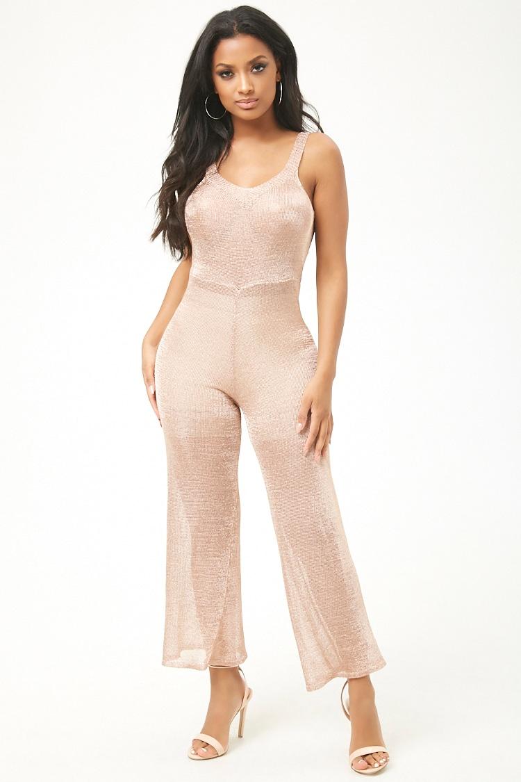 gold sheer jumpsuit