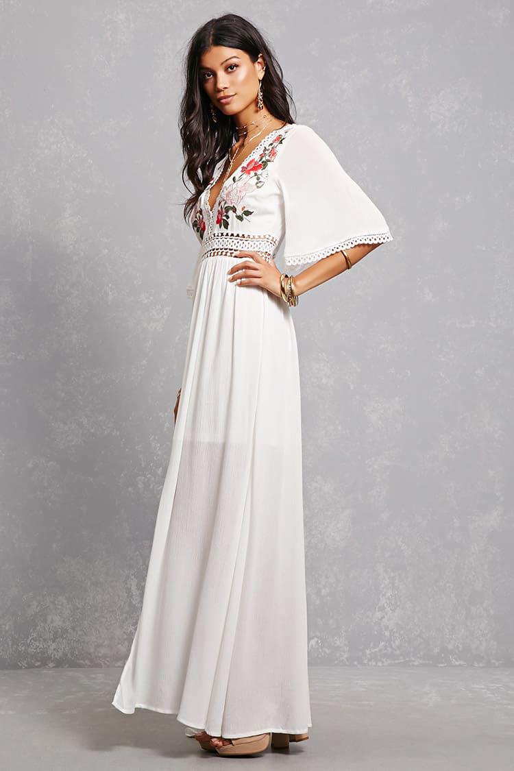 soieblu embroidered maxi dress