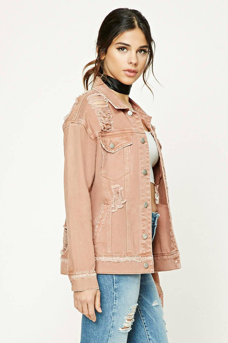 mauve denim jacket