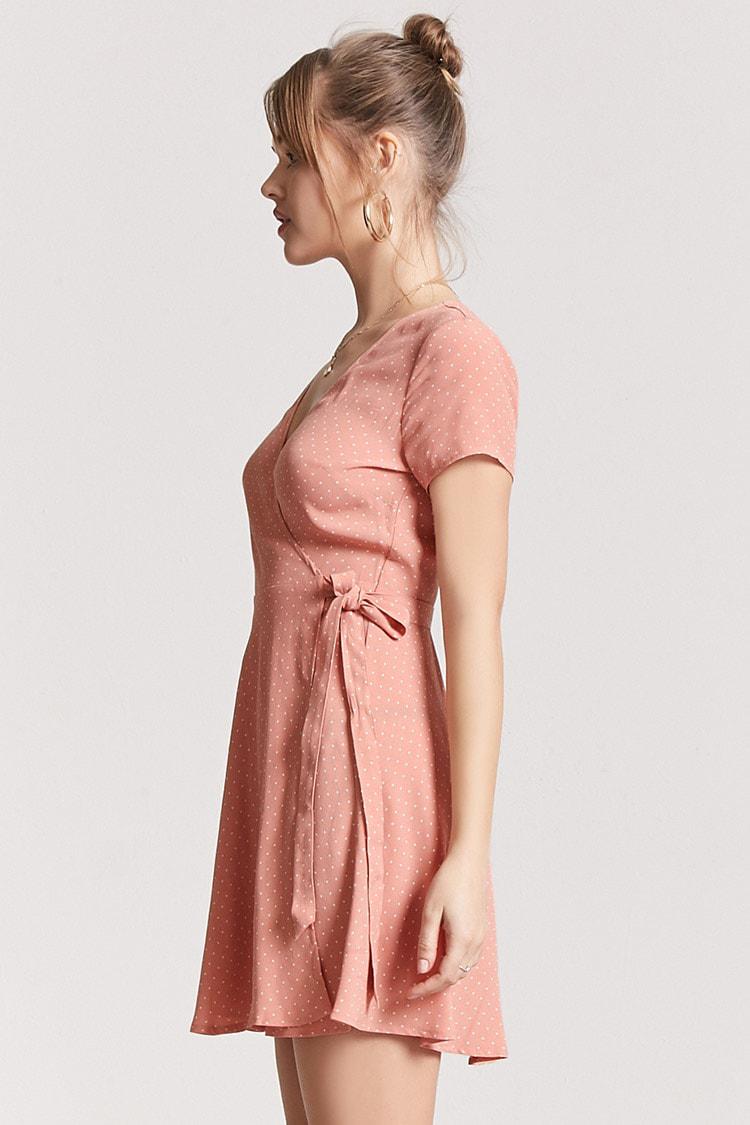 forever 21 pink wrap dress