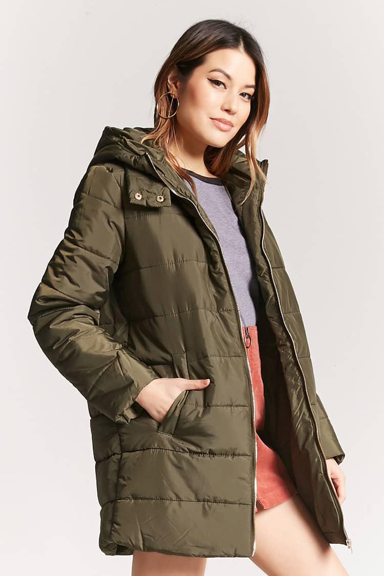 hooded puffer jacket forever 21