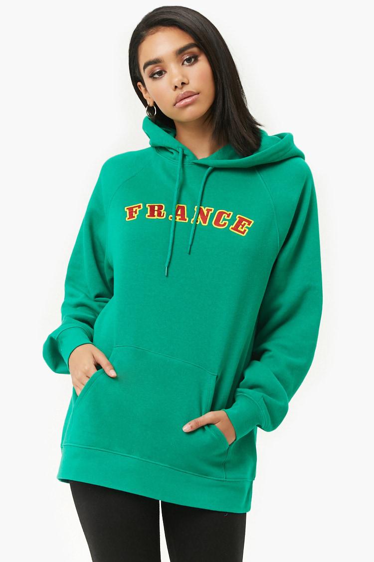 forever 21 green hoodie
