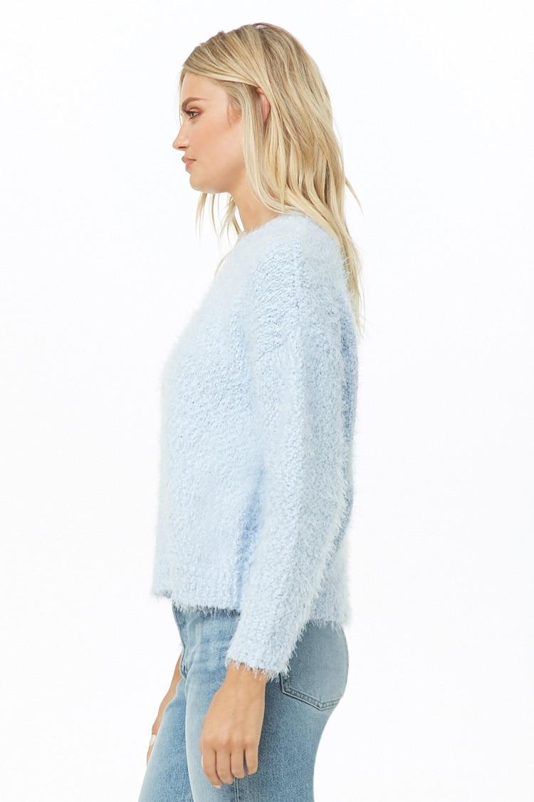 blue popcorn sweater