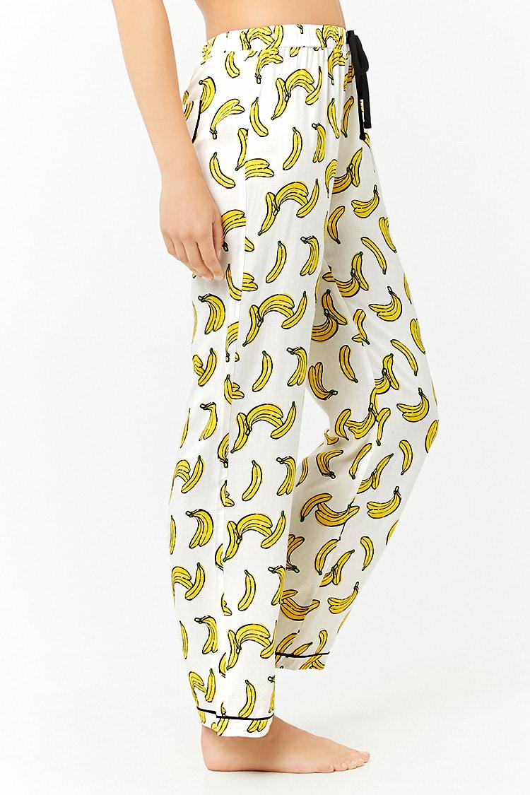 Forever 21 Banana Print Pyjama Bottoms in Cream/Yellow (Yellow) - Lyst