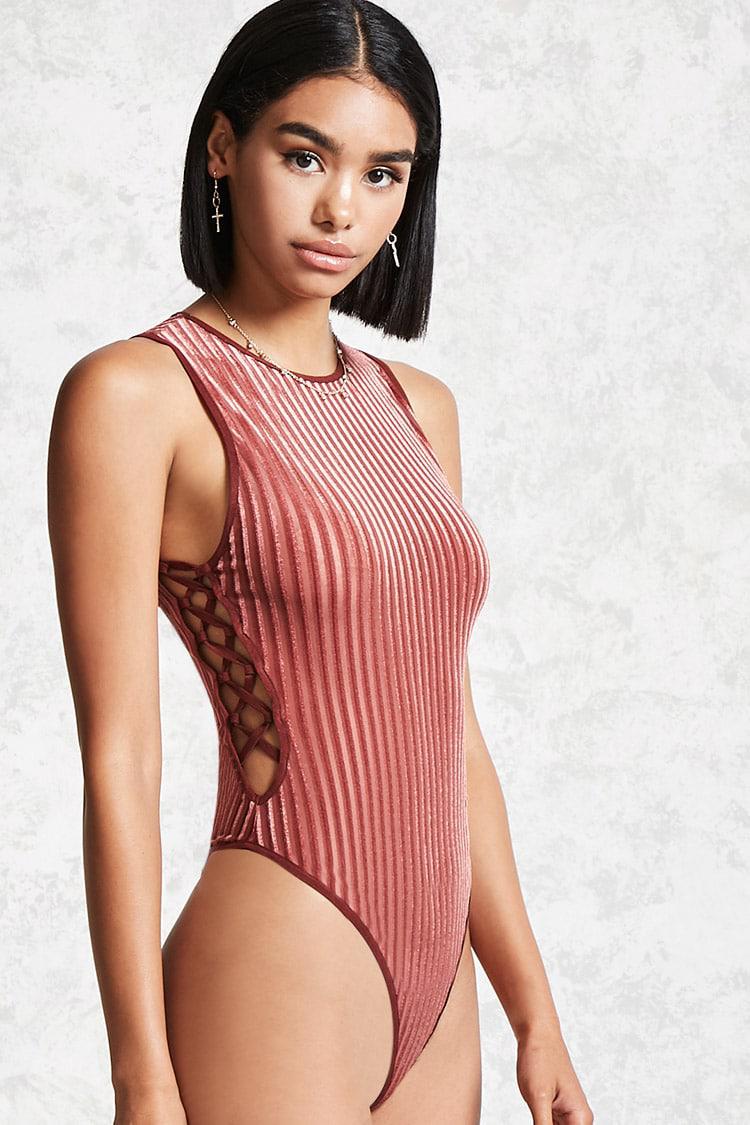 forever 21 velvet bodysuit
