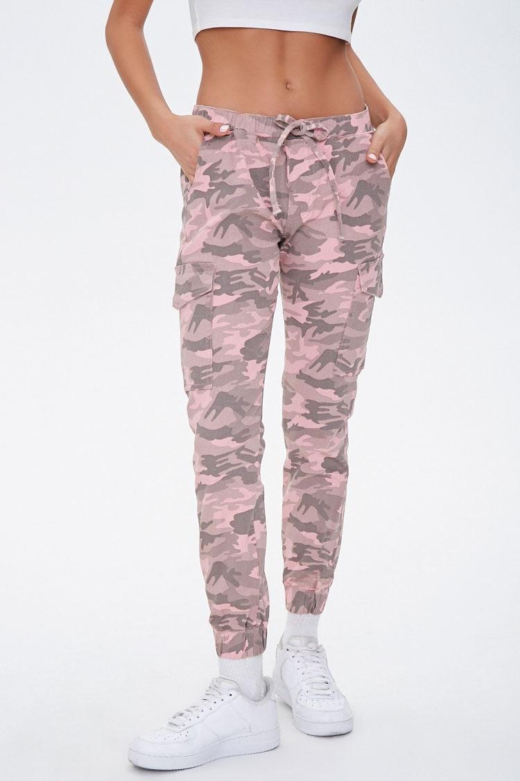 camo print cargo joggers