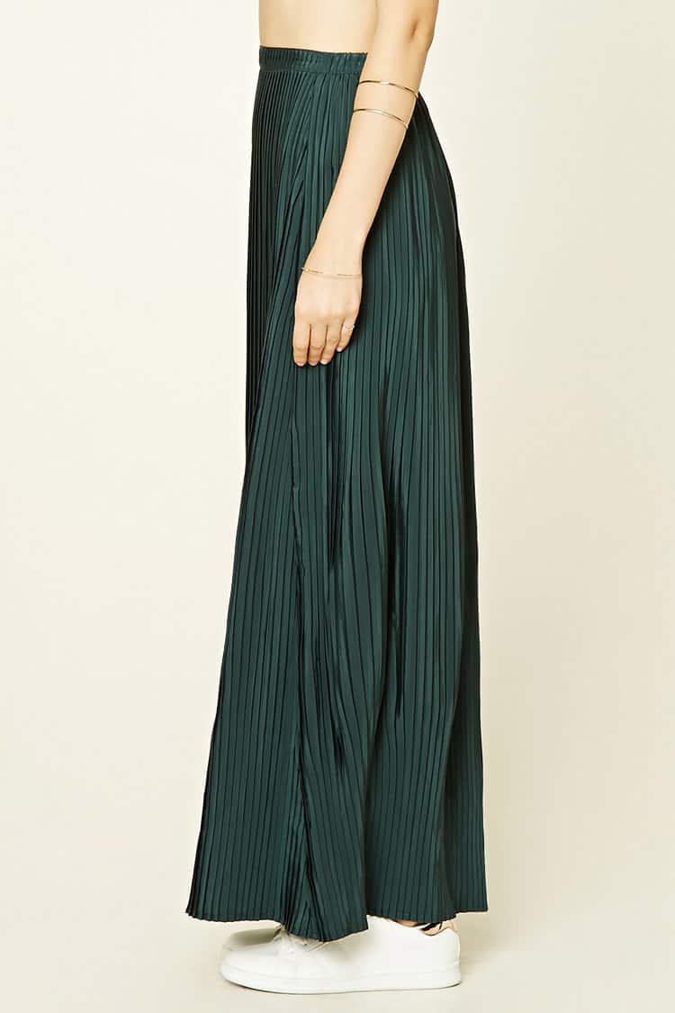 hunter green maxi skirt