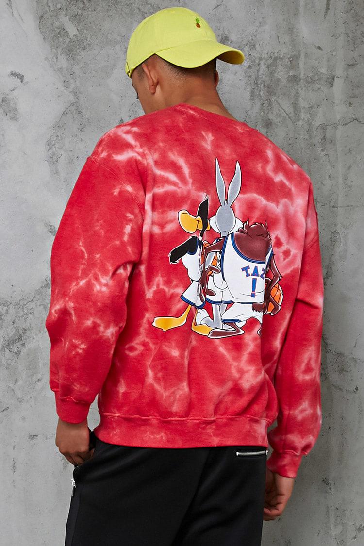 red bleached hoodie