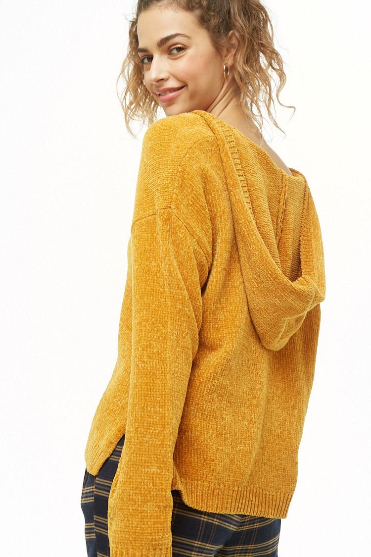 yellow chenille sweater
