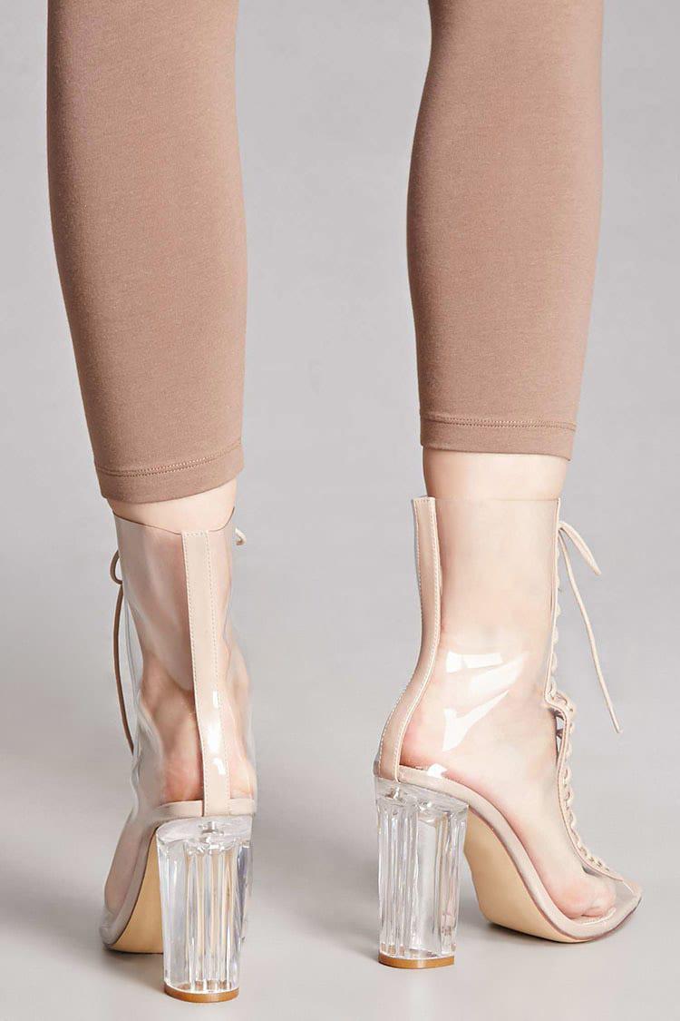 Lulu White Lucite Wedges | Wedges, Wedge heels, Heels
