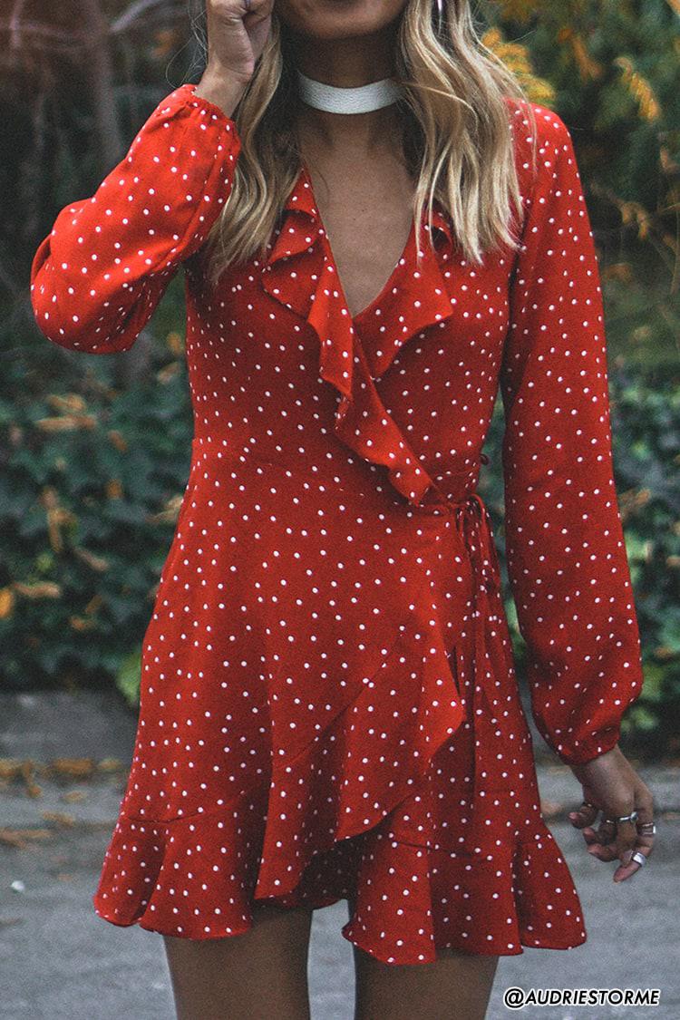 red and white polka dot dress forever 21