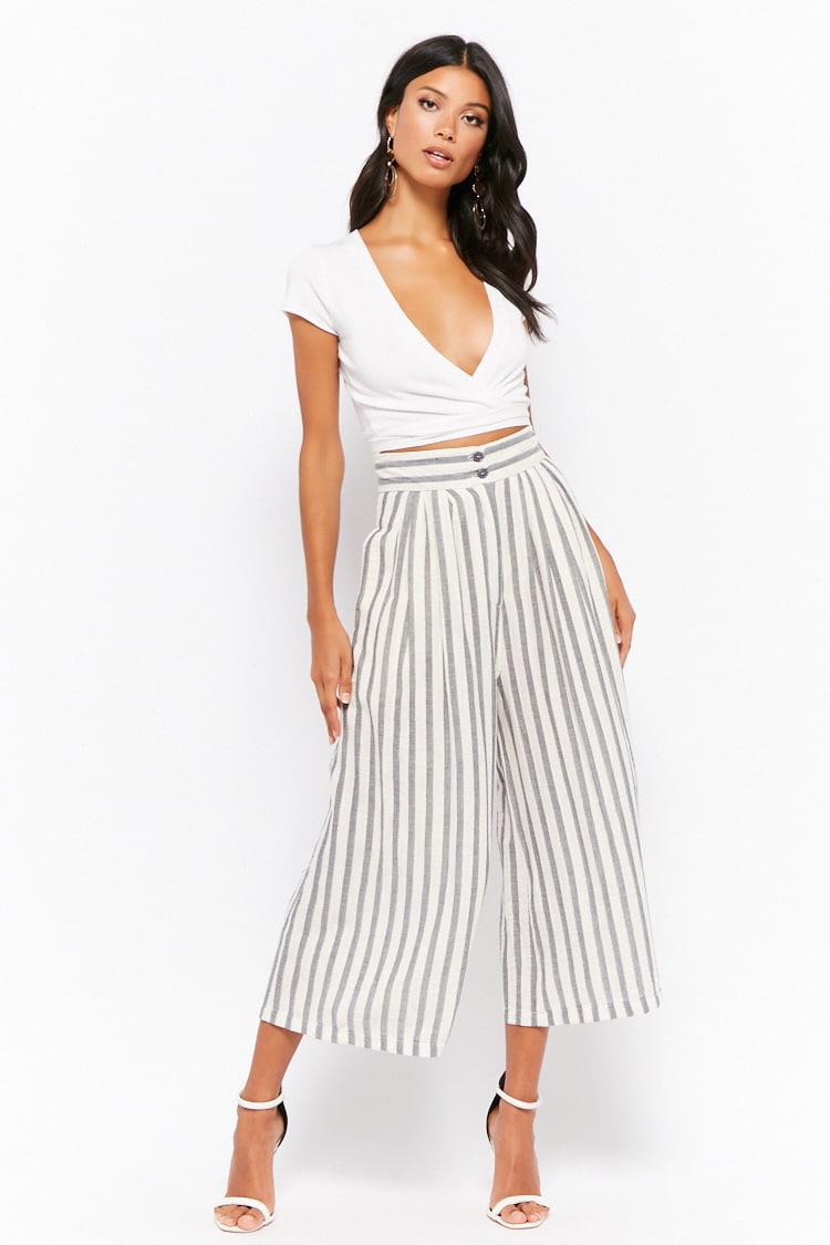 black and white striped pants forever 21