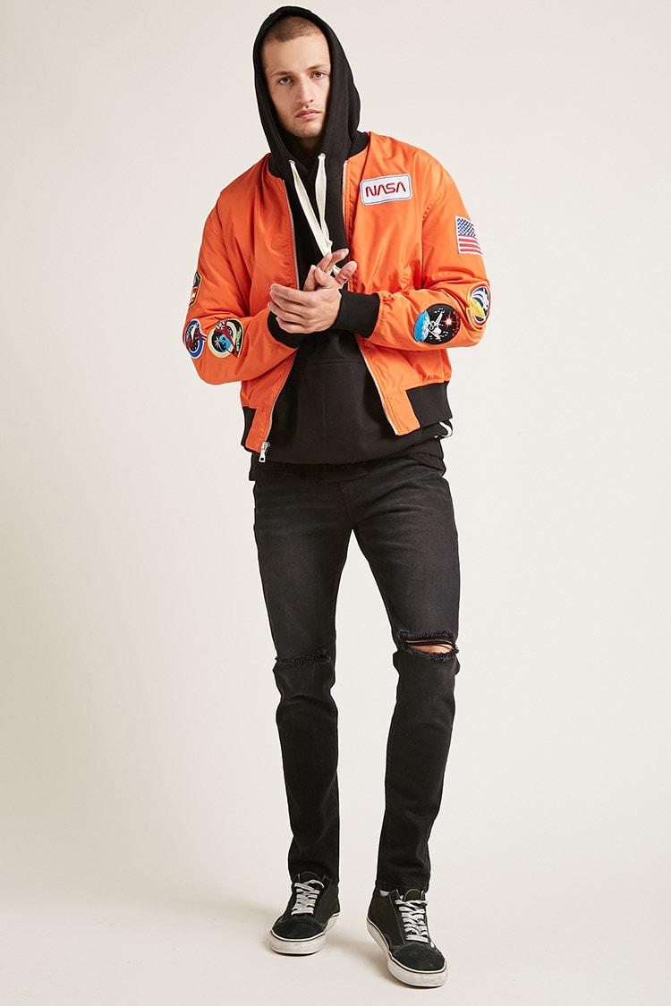 forever 21 orange nasa jacket