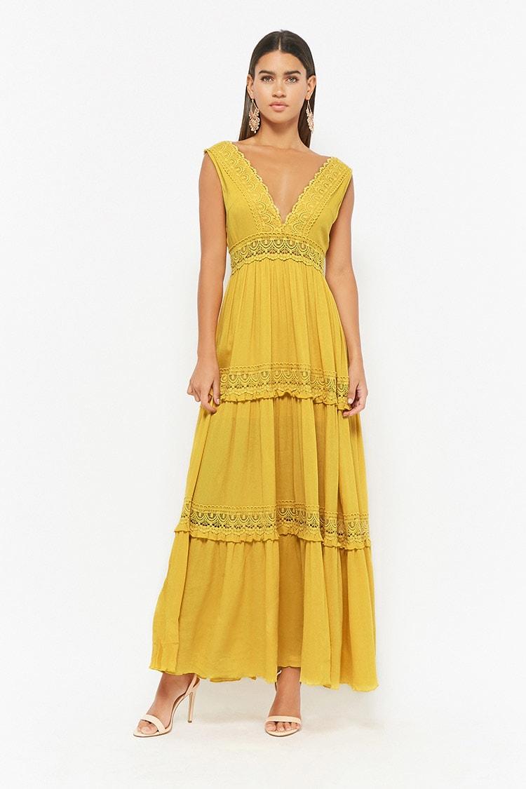 forever 21 yellow long dress