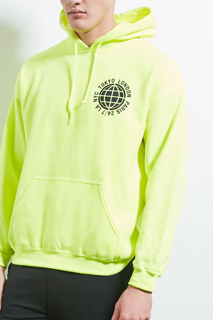 neon green graphic hoodie