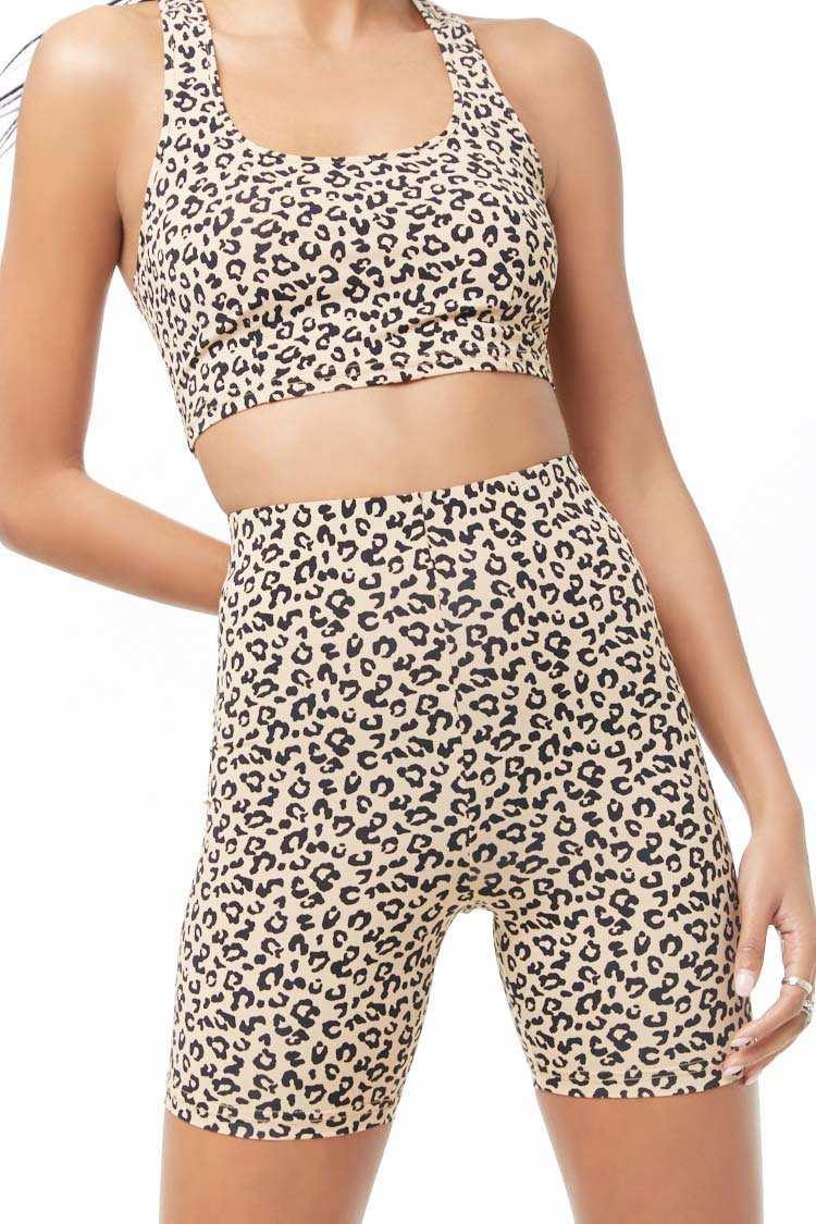 pink cheetah print biker shorts