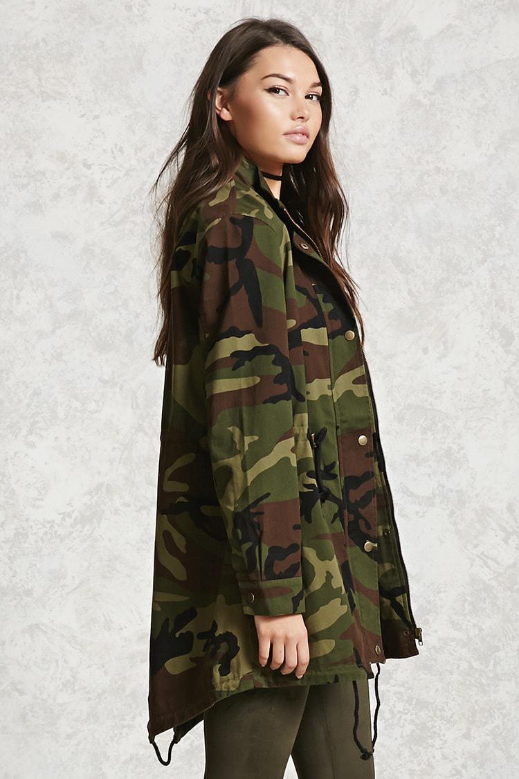longline camouflage jacket