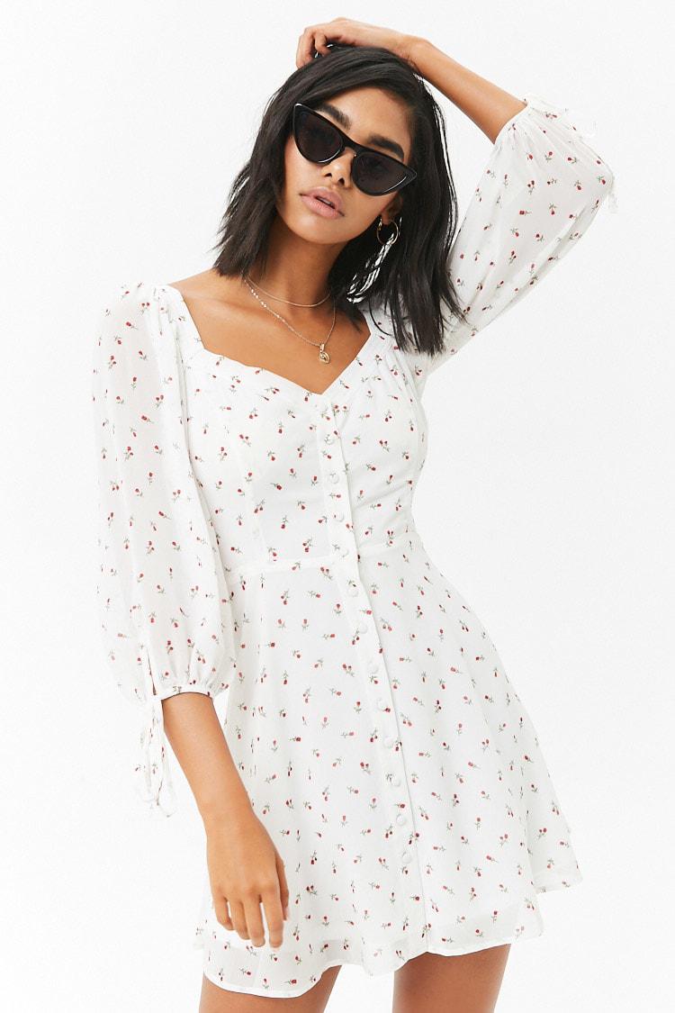 forever 21 white floral dress