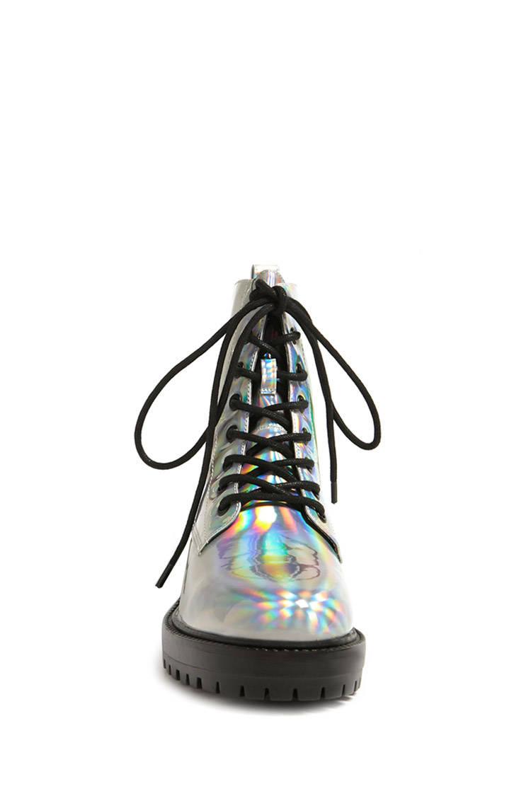 Holographic Ankle Boots 