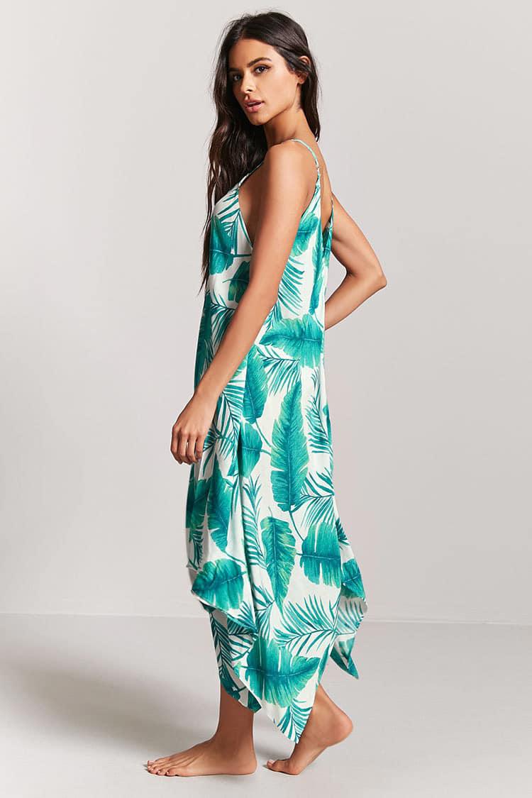 palm leaf swim cover up