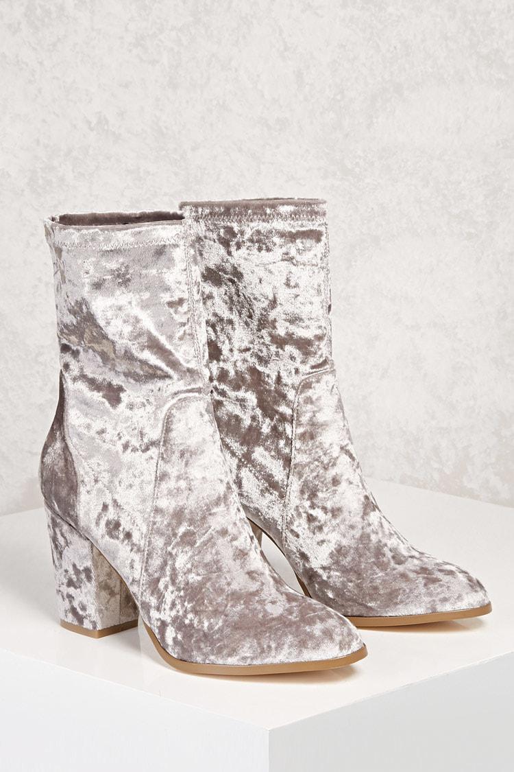 forever 21 velvet boots