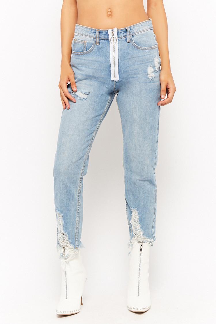 momokrom distressed ankle jeans