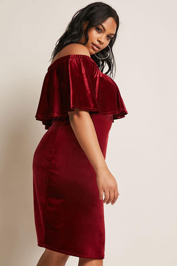 Plus Size Off The Shoulder Dress Forever 21 Rldm