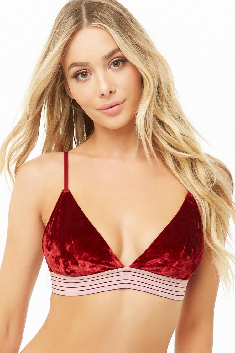 crushed velvet bralette
