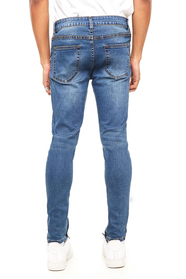 Denim Ankle Zipper Skinny Jeans 