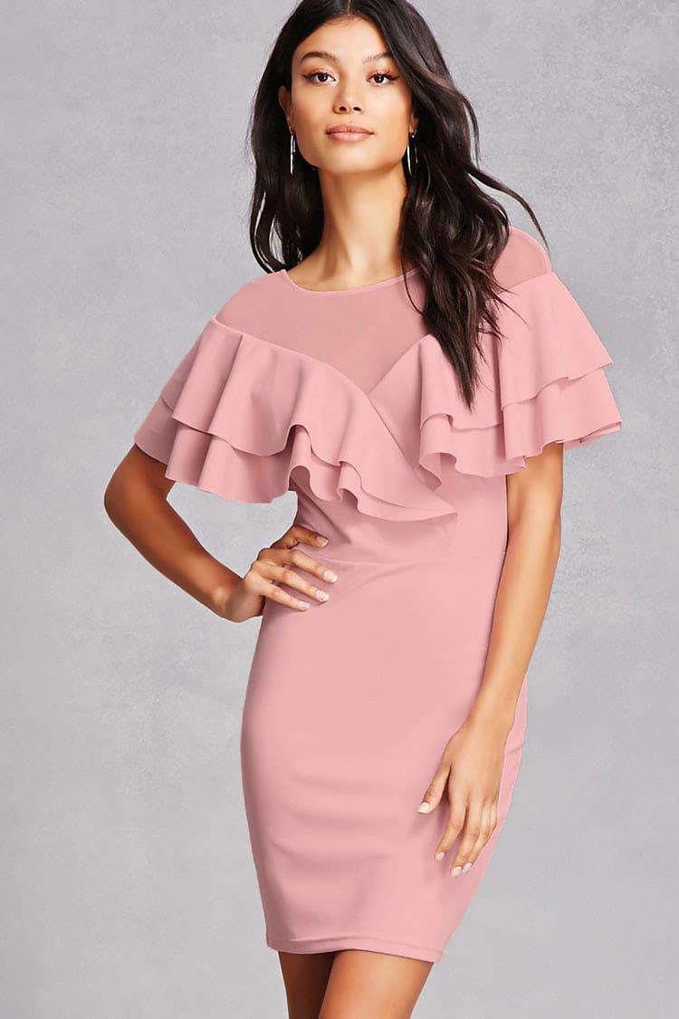 illusion bodycon dress