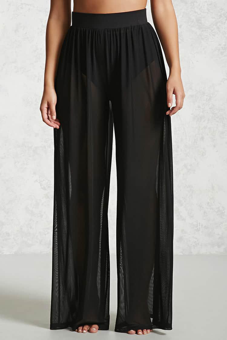 sheer swim pants cover up