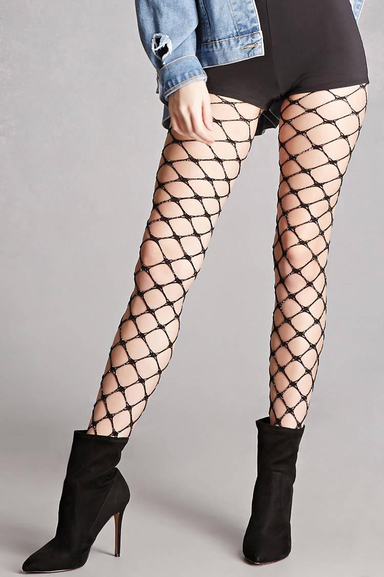 Chain patterned tights Clearance
