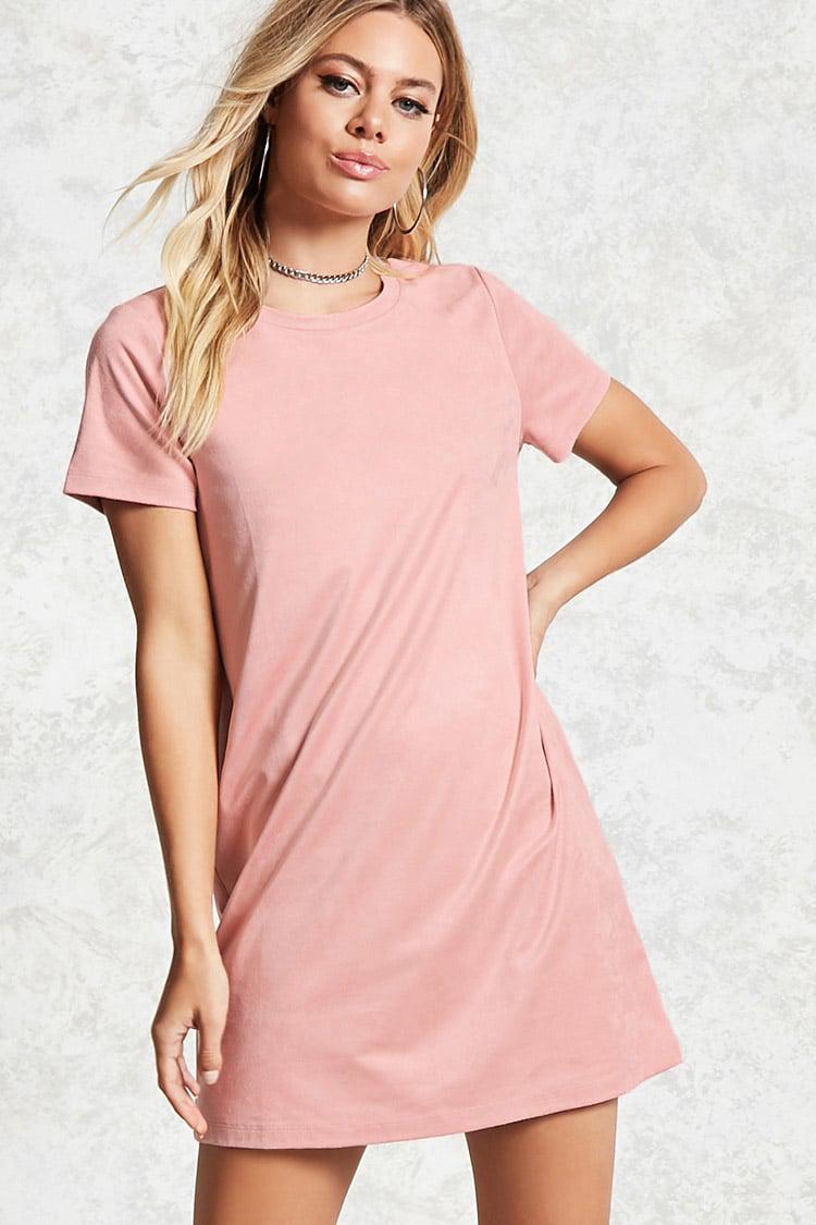 light pink t shirt dress