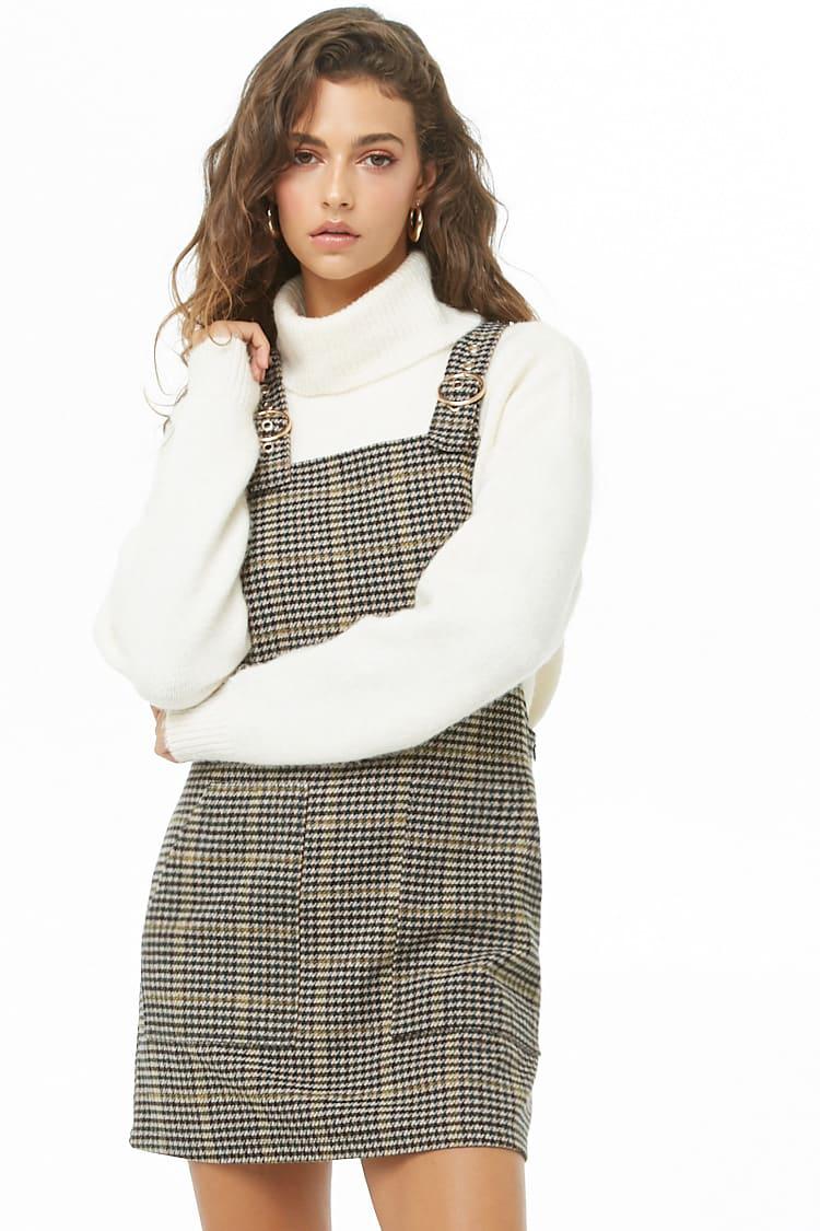 sweater and overall dress