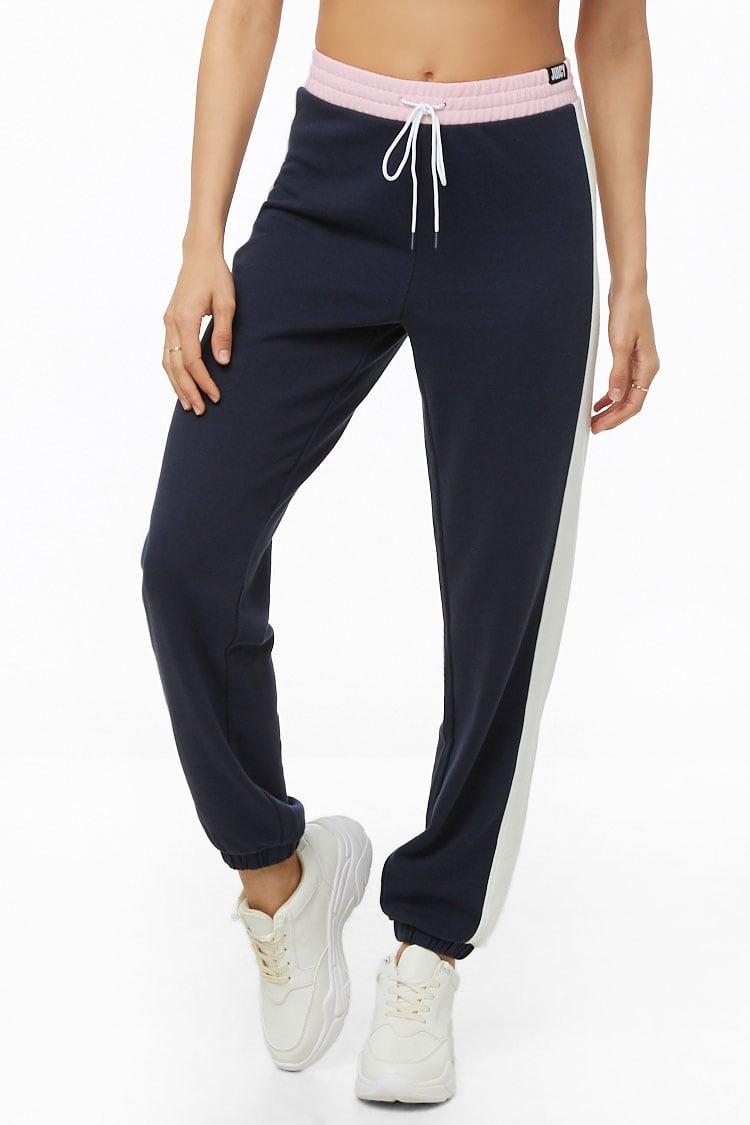 Juicy Couture Cotton French Terry Colorblock Joggers At in Blue - Lyst