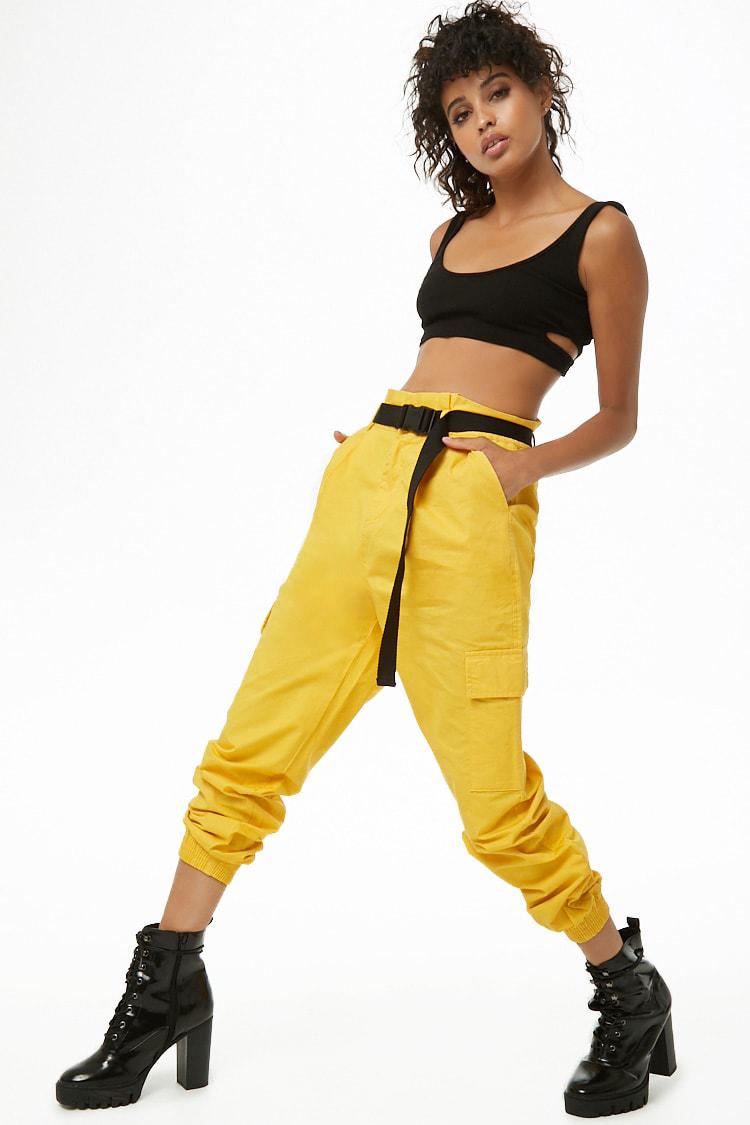 yellow cargo pants