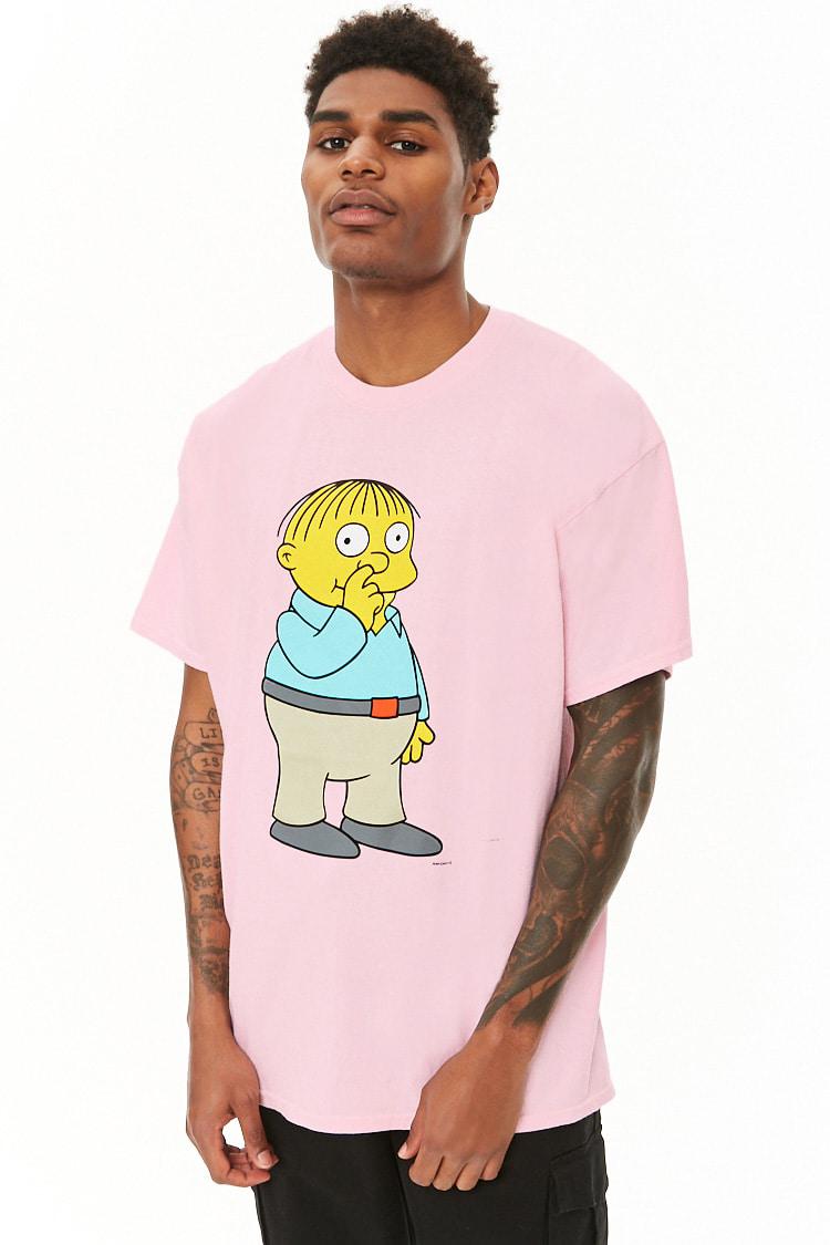 Cotton Ralph Wiggum Graphic Tee in Pink 