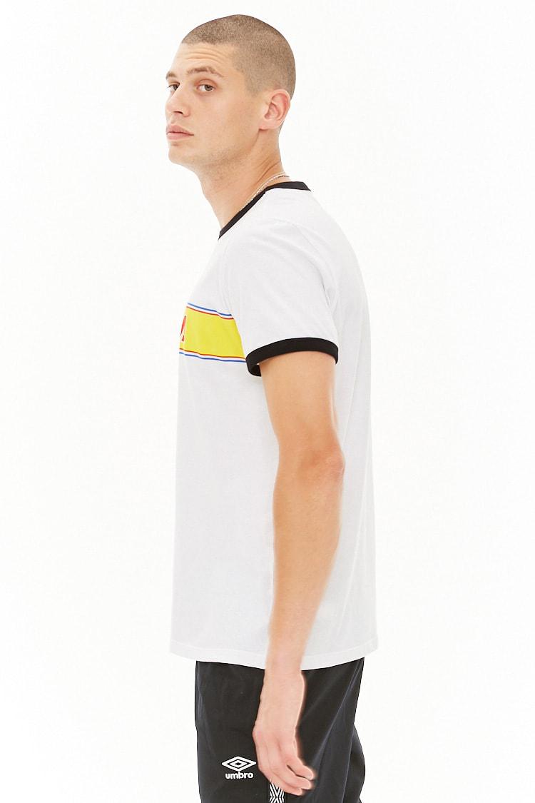 Forever 21 Cotton S Osaka Graphic Ringer Tee Shirt In White For Men Lyst