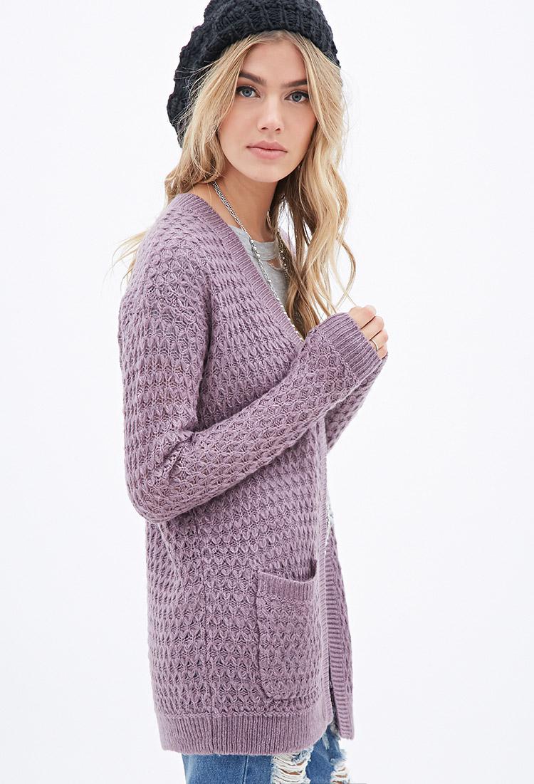 forever 21 purple cardigan