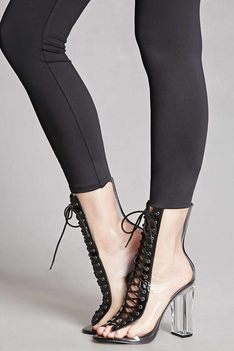 clear black booties