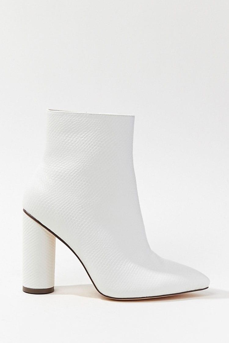 Forever 21 Faux Croc Leather Booties in 