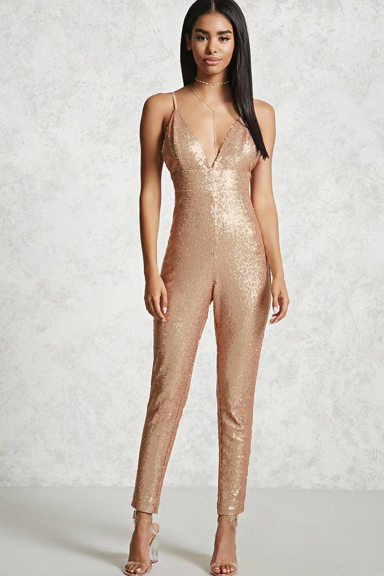 rose gold jumpsuit forever 21