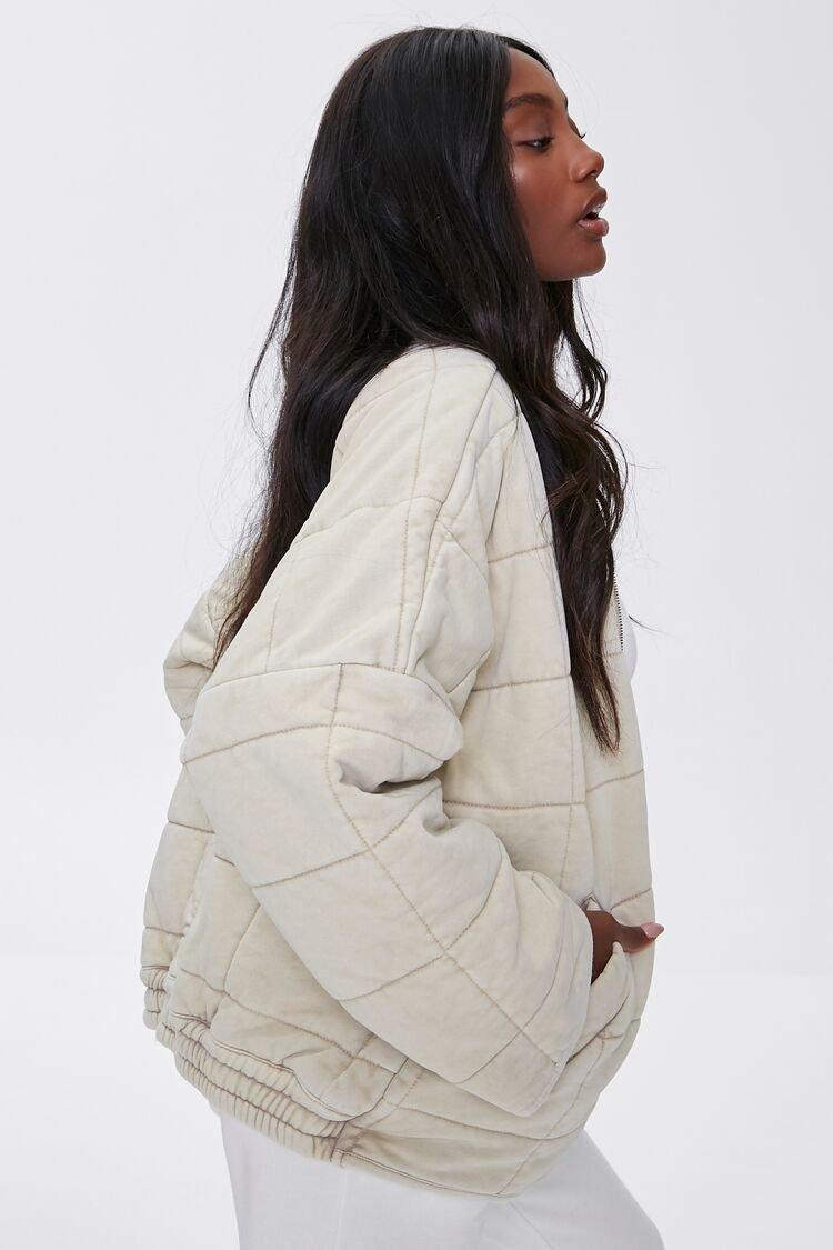 quilted zip up jacket