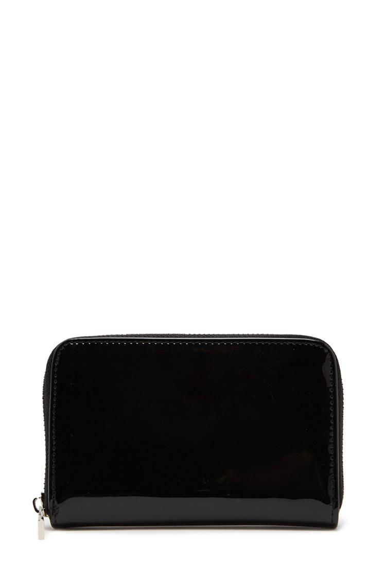 faux patent leather wallet