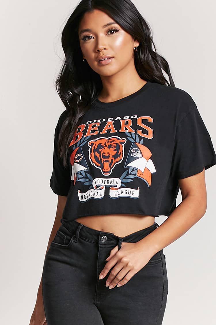 black graphic crop top