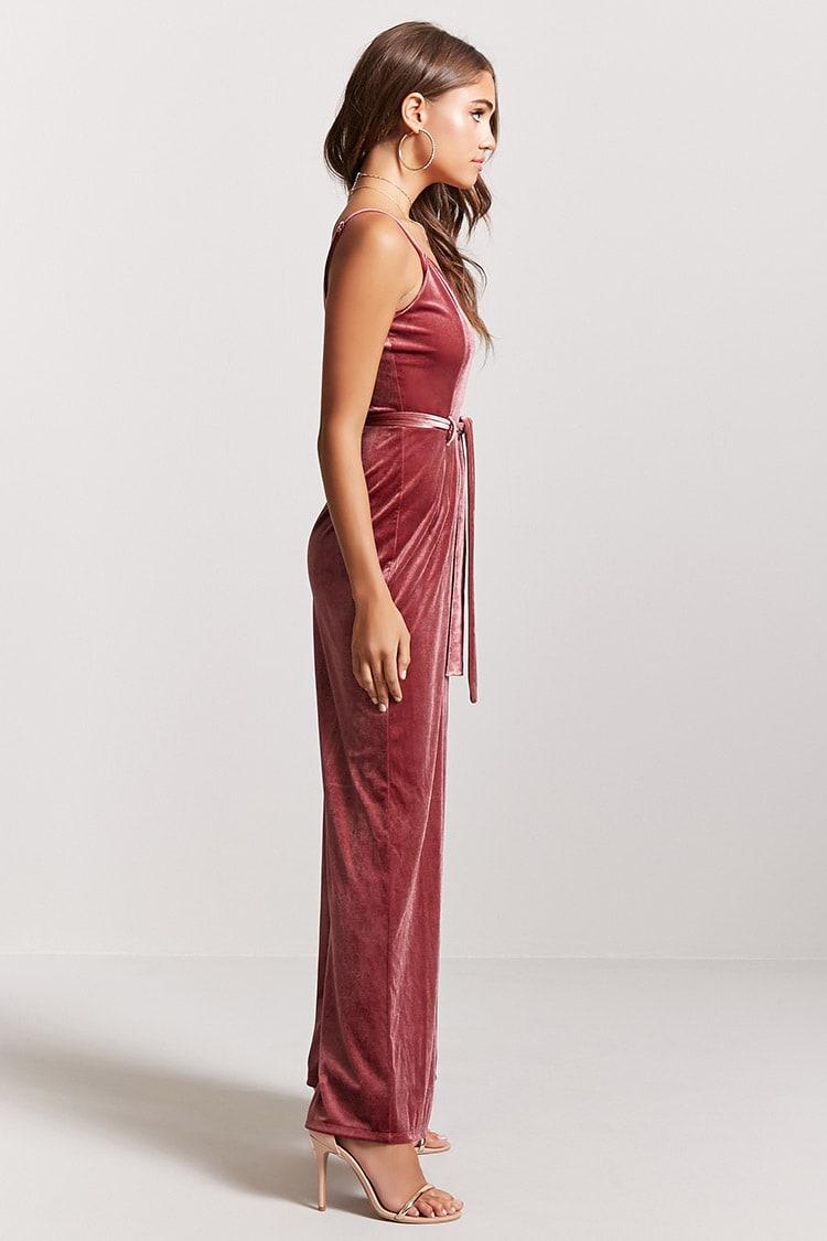 forever 21 velvet jumpsuit