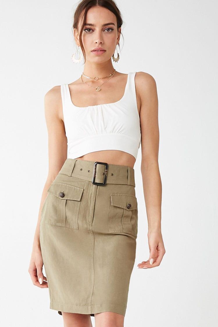 light mid length skirts