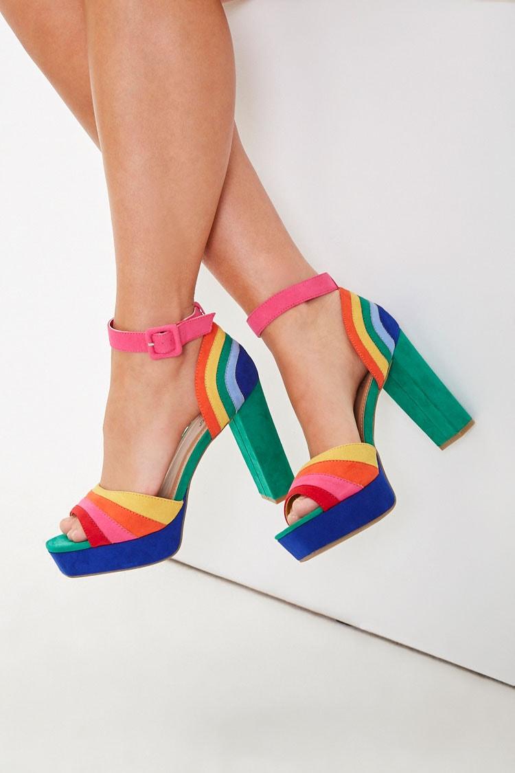 rainbow platform shoes forever 21