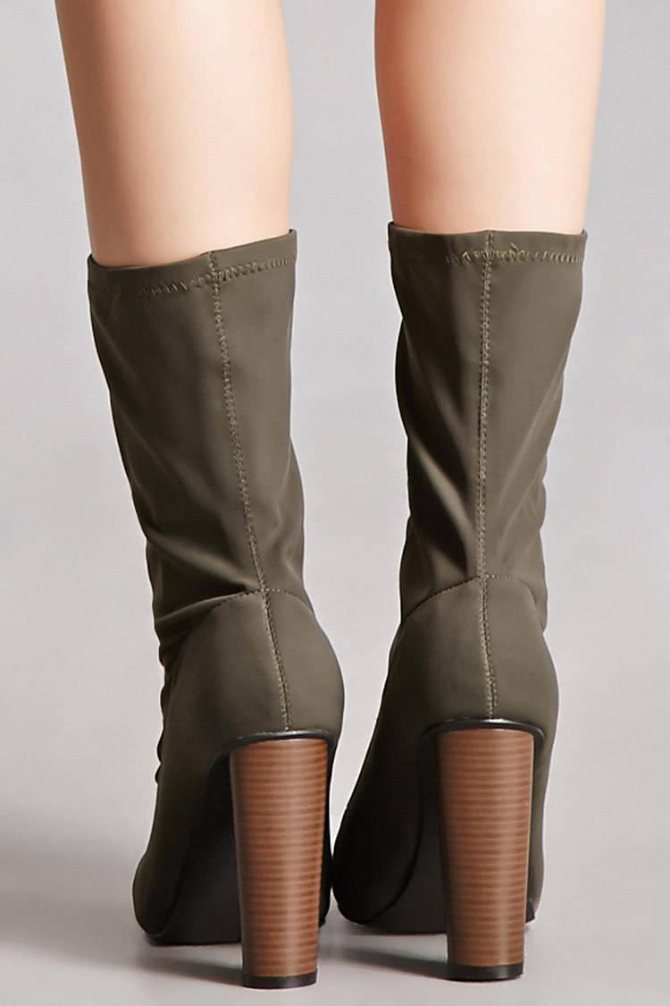 olive green sock boots