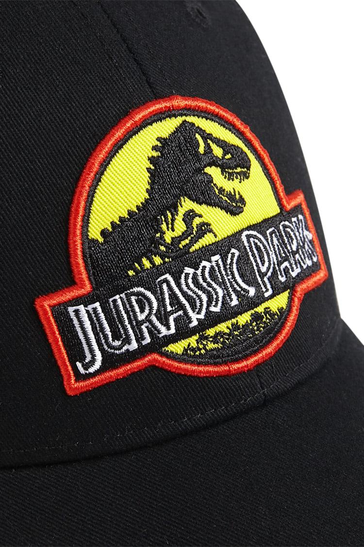 Jurassic Park Yellow Movie Patch Trucker Mesh Back Caps Black Hats 